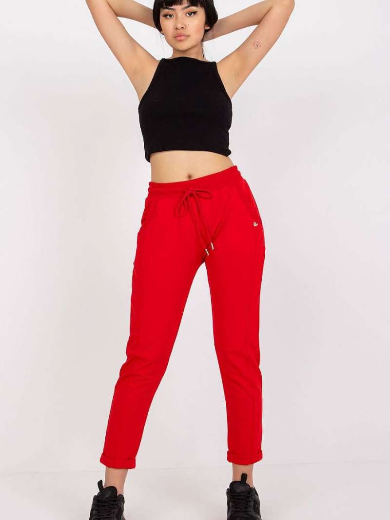 BFG Γυναικείο παντελόνι φόρμας 166015 BFG_Spodnie_RV-DR-7806.32_Red Κόκκινο BFG_Spodnie_RV-DR-7806.32_Red