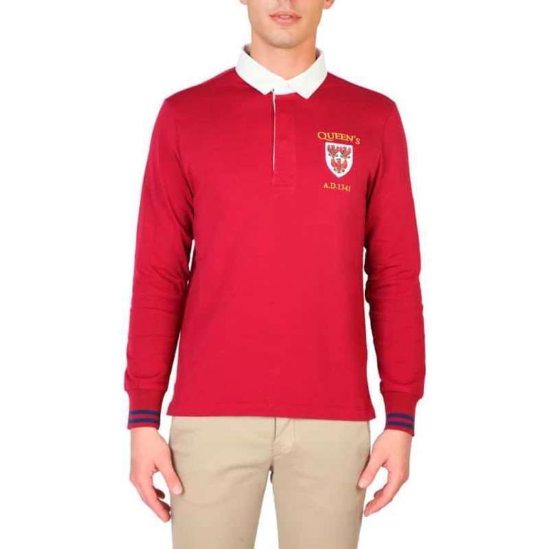 Oxford University QUEENS-POLO-ML Polo t-shirt long sleeve Men Red -RED