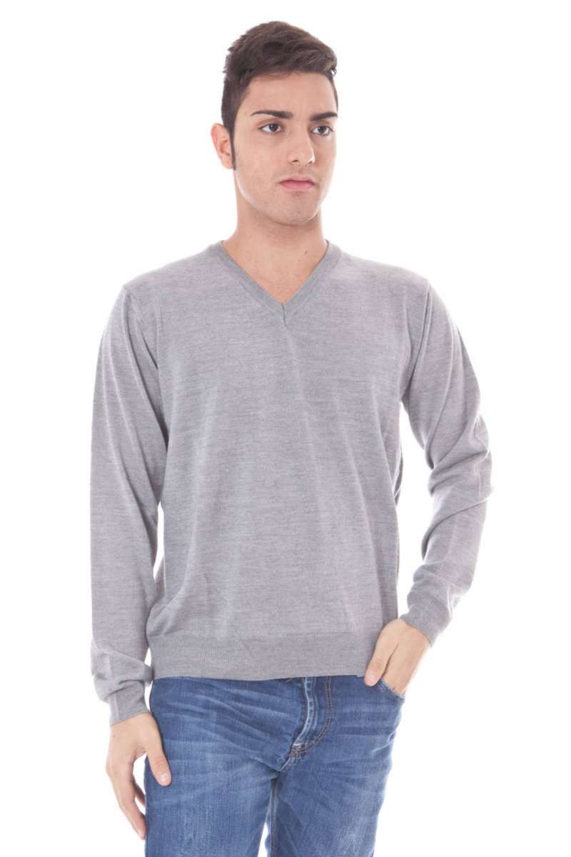 ROMEO GIGLI RGV Sweater with V neckline Men Grey RGV_C68702