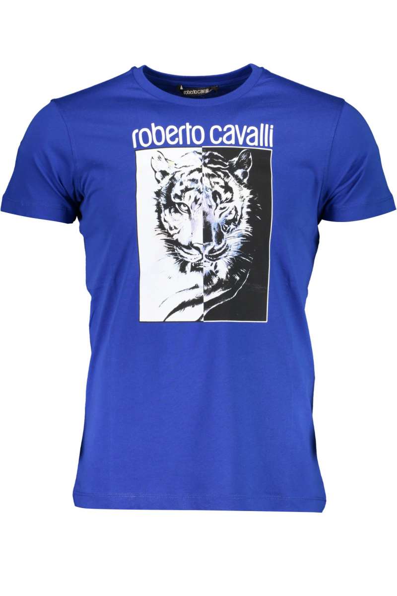ROBERTO CAVALLI HST66F Ανδρικό μπλουζάκι λαιμόκοψη Κοντό Μανίκι
