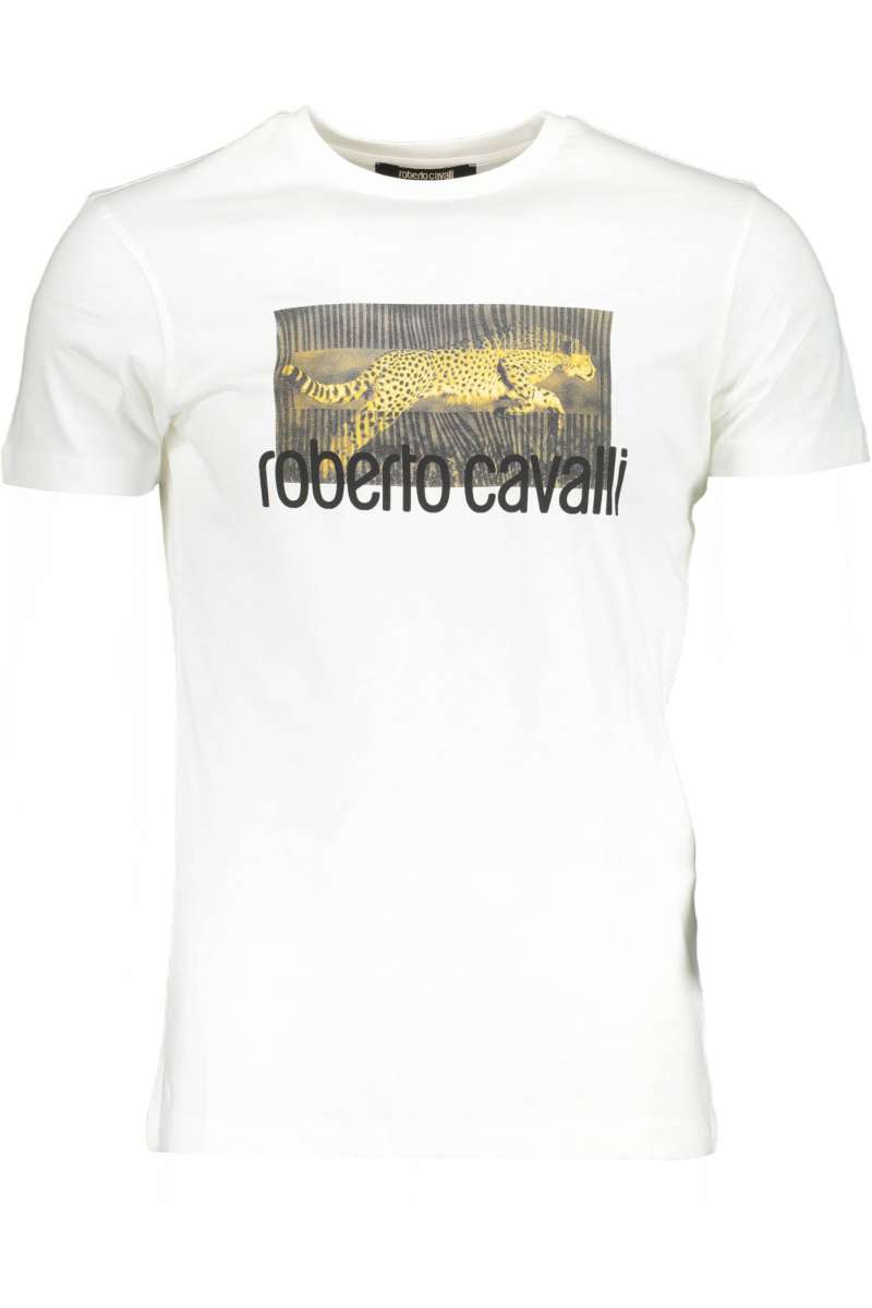 ROBERTO CAVALLI HST67F Ανδρικό μπλουζάκι λαιμόκοψη Κοντό Μανίκι
