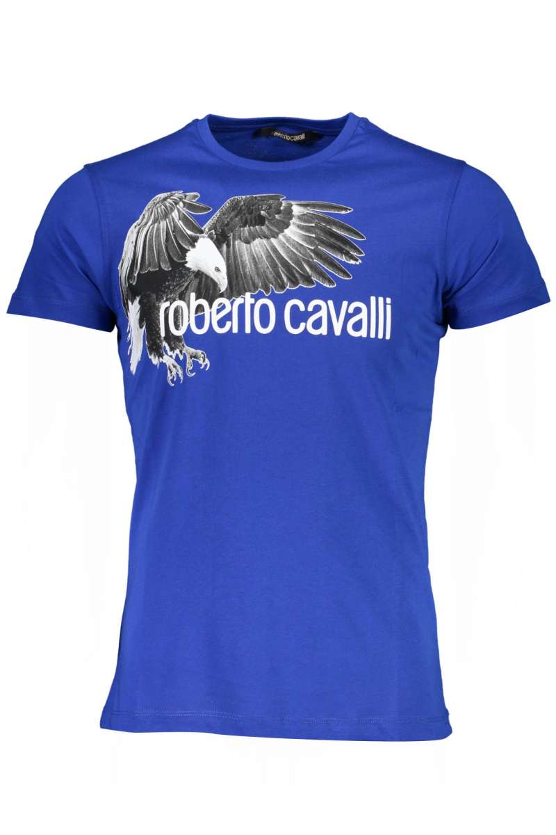 ROBERTO CAVALLI HST68B Ανδρικό μπλουζάκι λαιμόκοψη Κοντό Μανίκι