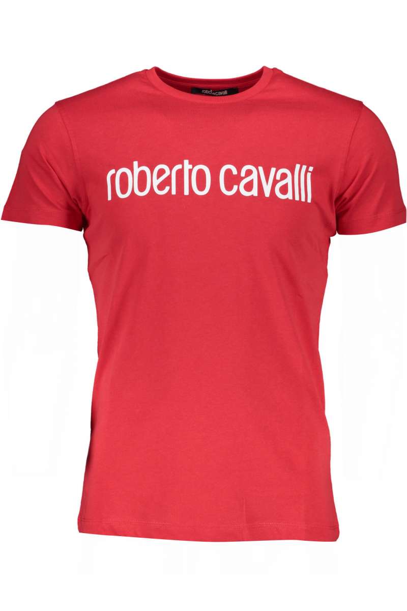ROBERTO CAVALLI HST68F T-SHIRT SHORT SLEEVE MEN Red HST68F_02000 RED