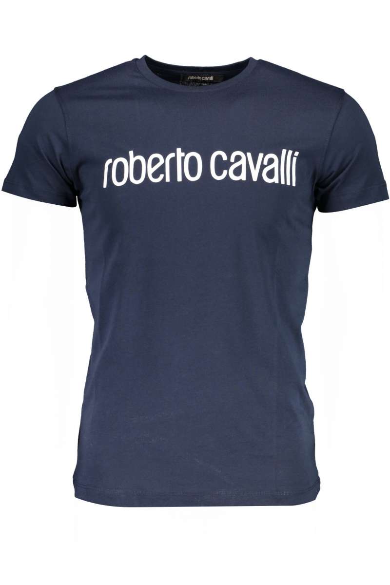 ROBERTO CAVALLI HST68F Ανδρικό μπλουζάκι λαιμόκοψη Κοντό Μανίκι