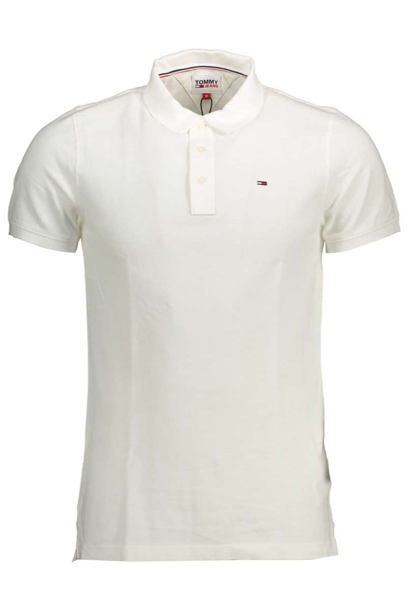 TOMMY HILFIGER Ανδρικό πόλο μπλουζάκι κοντό μανίκι DM0DM04266 Λευκό 100