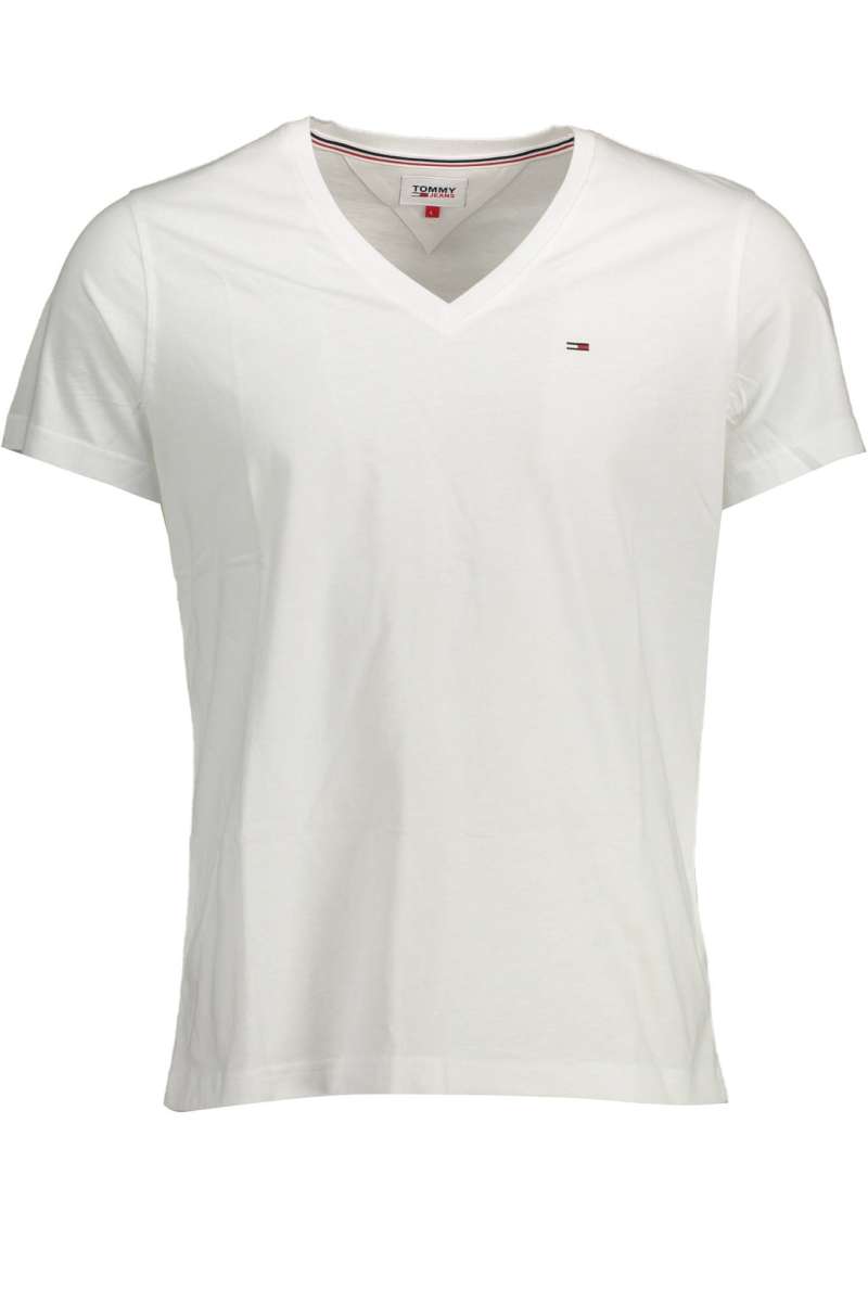 TOMMY HILFIGER Ανδρικό μπλουζάκι με λαιμόκοψη V DM0DM04410 Λευκό 100