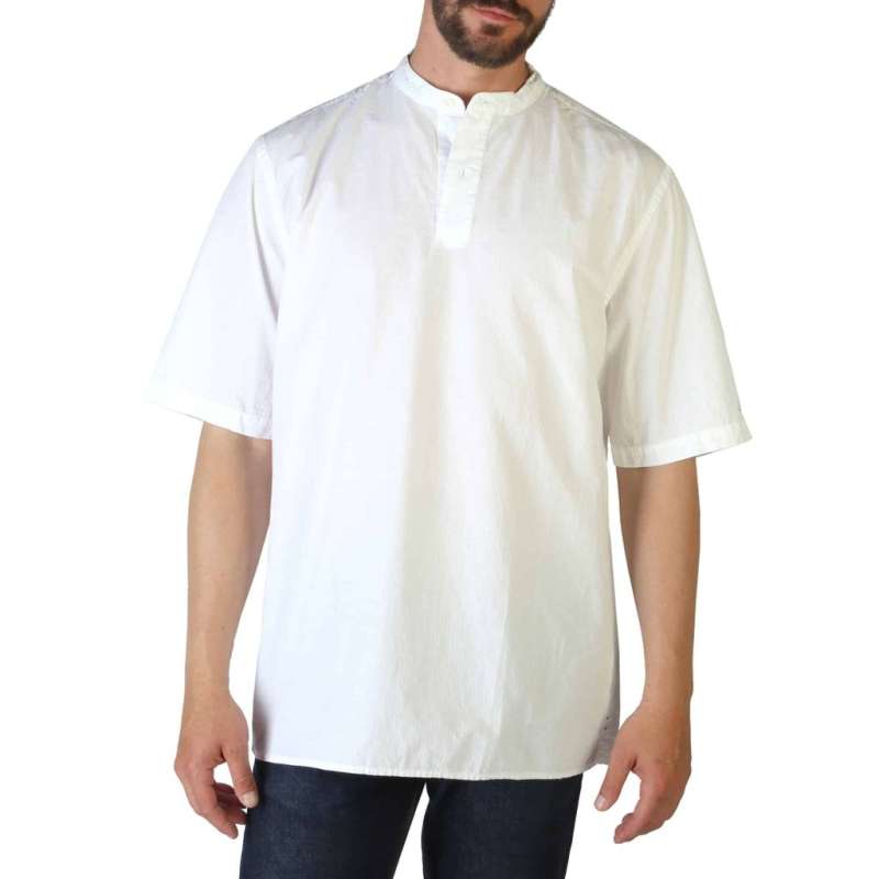 Tommy Hilfiger Ανδρικό πουκάμισο κοντό μανίκι MW0MW17608 Λευκό YBR