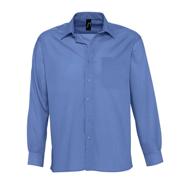 Sol's Baltimore - 16040 Ανδρικό πουκάμισο Μακρύ Μανίκι MEDIUM BLUEE-230