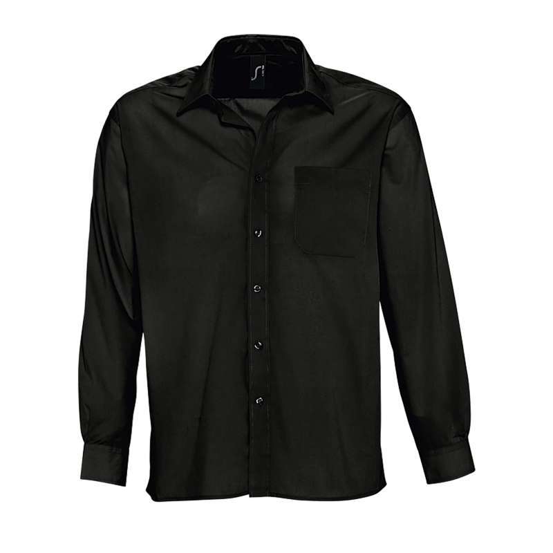 Sol's Baltimore - 16040 Ανδρικό πουκάμισο Μακρύ Μανίκι Μαύρο-312 BLACK-312