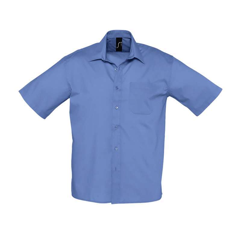 Sol's Bristol - 16050 Ανδρικό πουκάμισο Κοντό Μανίκι Γαλάζιο Σκούρο-230 MEDIUM BLUEE-230