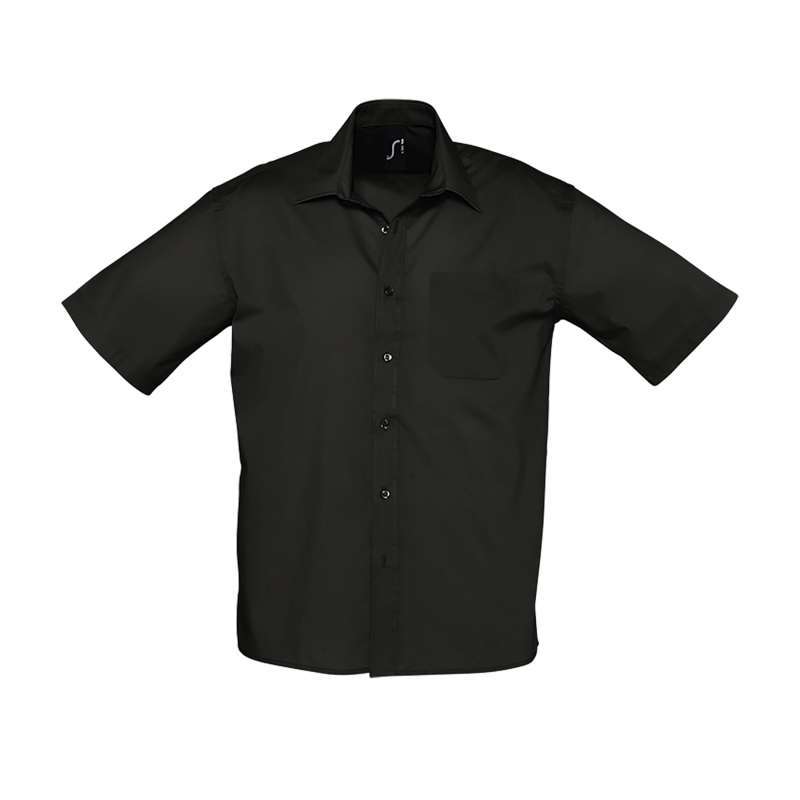 Sol's Bristol - 16050 Ανδρικό πουκάμισο Κοντό Μανίκι Μαύρο-312 BLACK-312