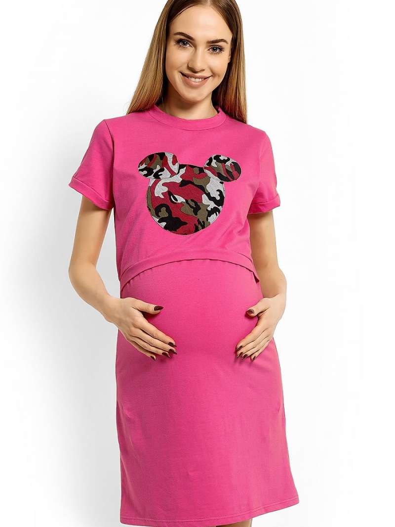 PeeKaBoo Νυχτικό Εγκυμοσύνης 1625C Ροζ Amarant