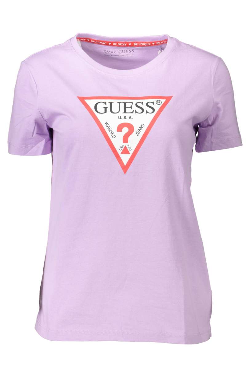 GUESS JEANS Γυναικείο μπλουζάκι κοντό μανίκι W1RI00I3Z11 Violet G4G8