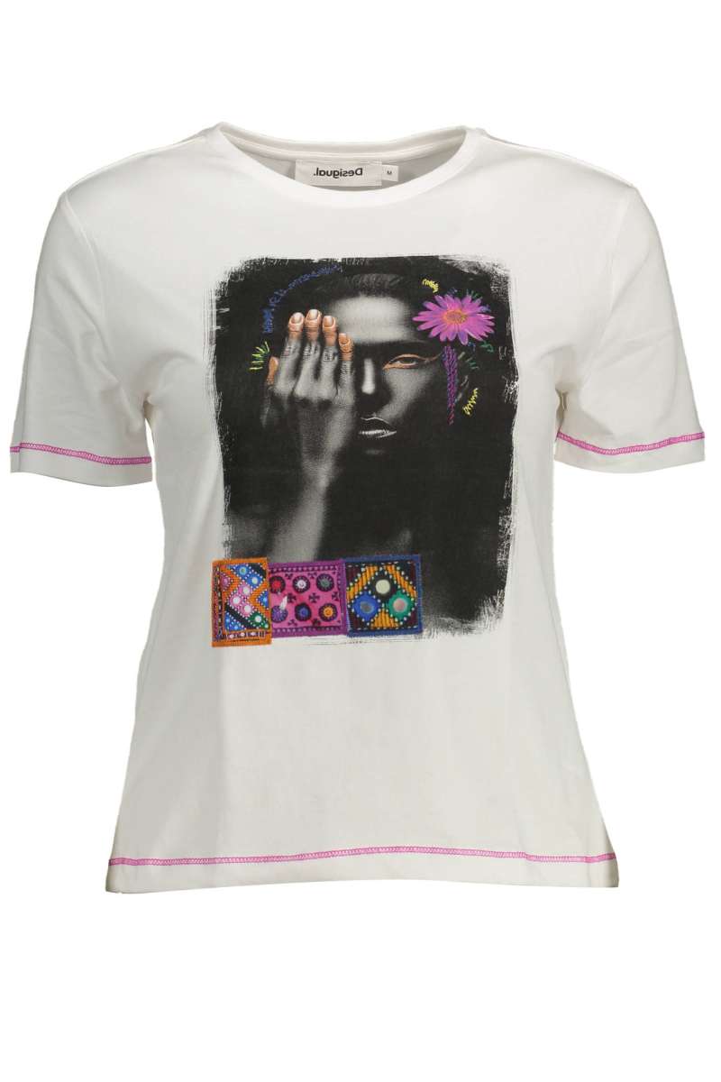 DESIGUAL Γυναικείο μπλουζάκι κοντό μανίκι  22SWTK24