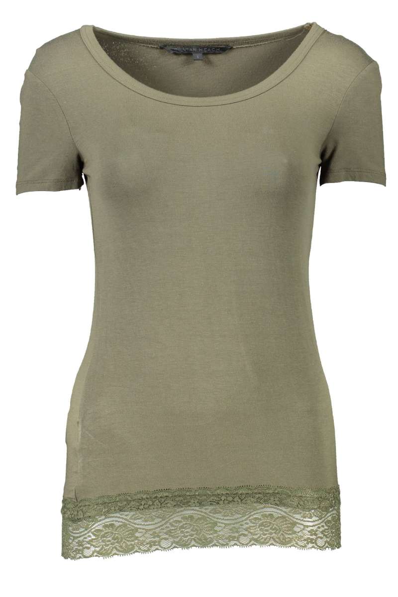 SILVIAN HEACH Γυναικείο μπλουζάκι κοντό μανίκι πράσινο CVP16016TS RU B_VERDE MIL