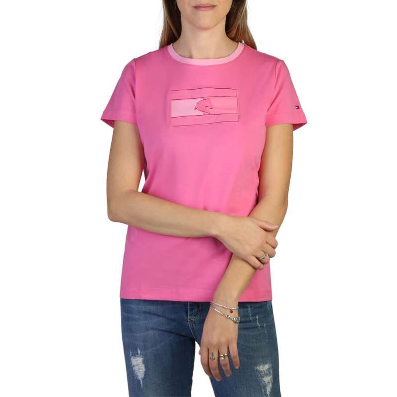 Tommy Hilfiger Γυναικείο Μπλουζάκι Κοντό Μανίκι ροζ 