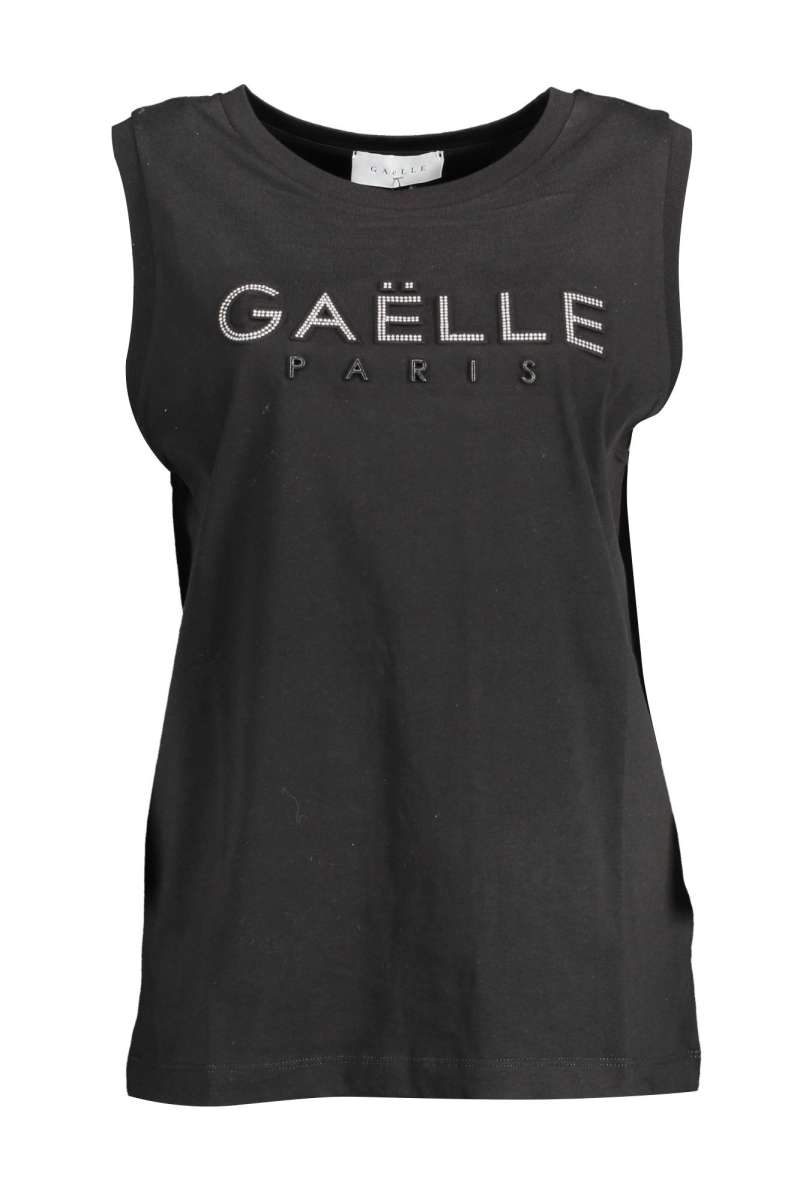 GAELLE PARIS Γυναικείο μπλουζάκι αμάνικο μαύρο GBD11280STS_NERO