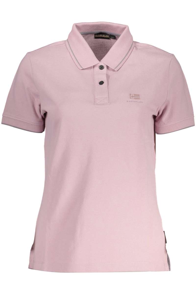 NAPAPIJRI Γυναικείο πόλο μπλουζάκι κοντό μανίκι ροζ NP0A4H8E E-NINA_P89
