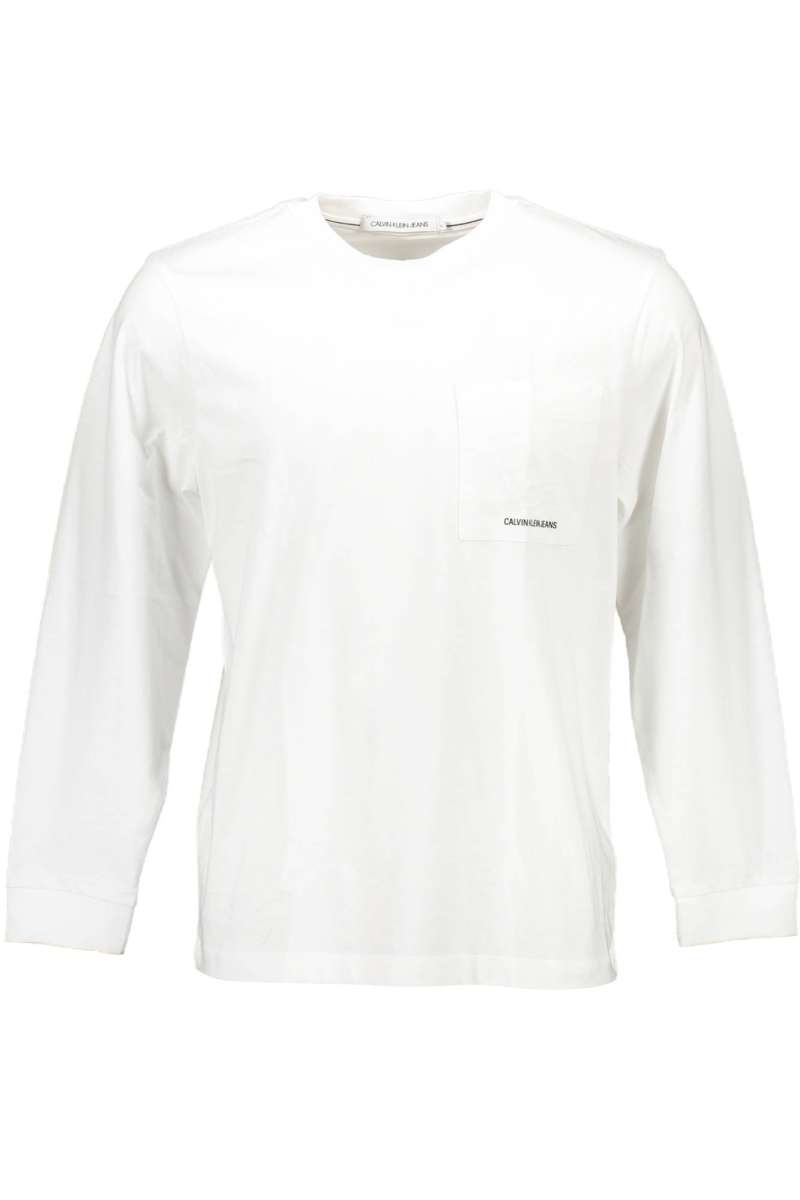 CALVIN KLEIN MEN'S LONG SLEEVE T-SHIRT WHITE Bianco J30J319106_BIANCO_YAF
