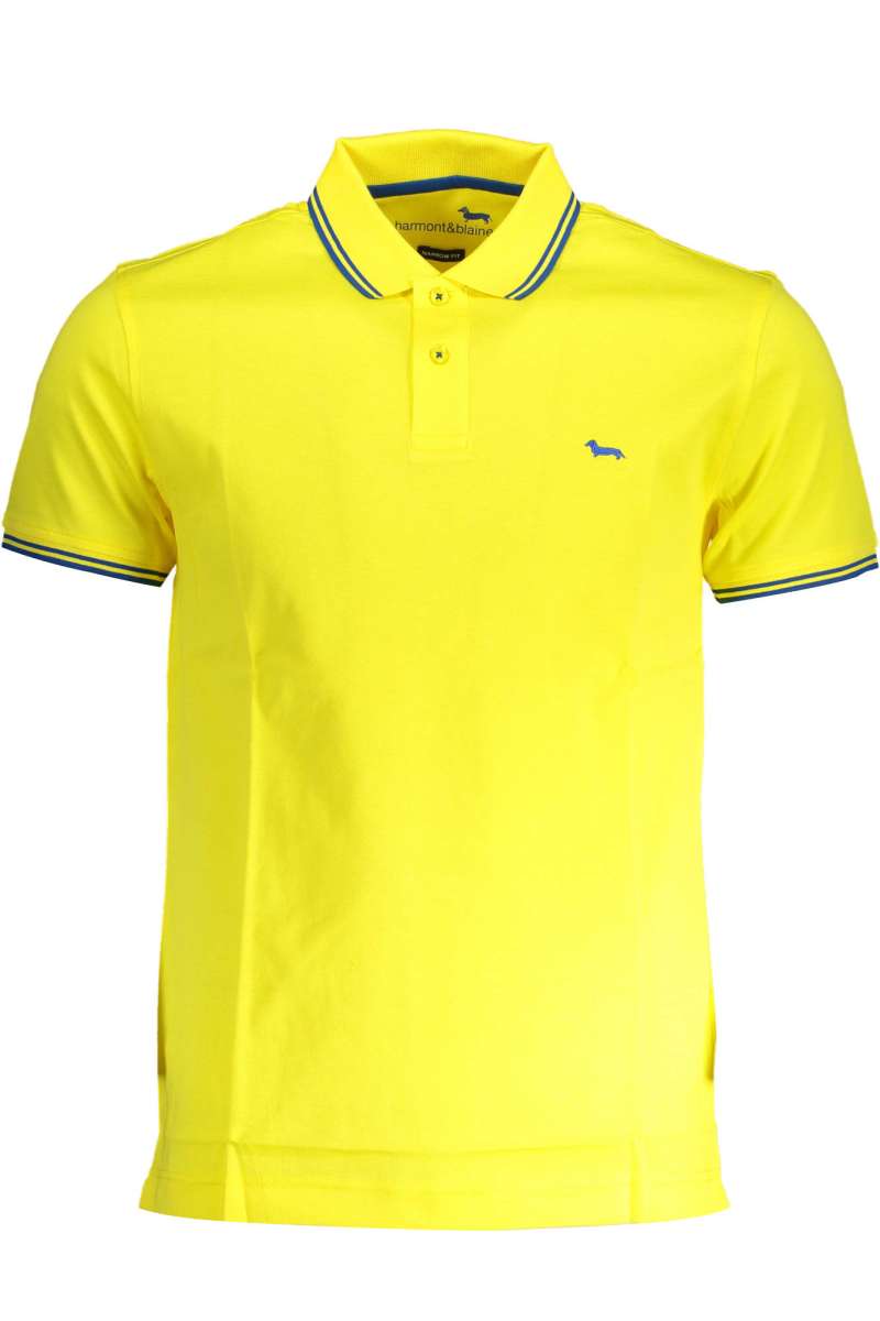 HARMONT & BLAINE Ανδρικό πόλο μπλουζάκι κοντό μανίκι κίτρινο LNJ010 021148_303