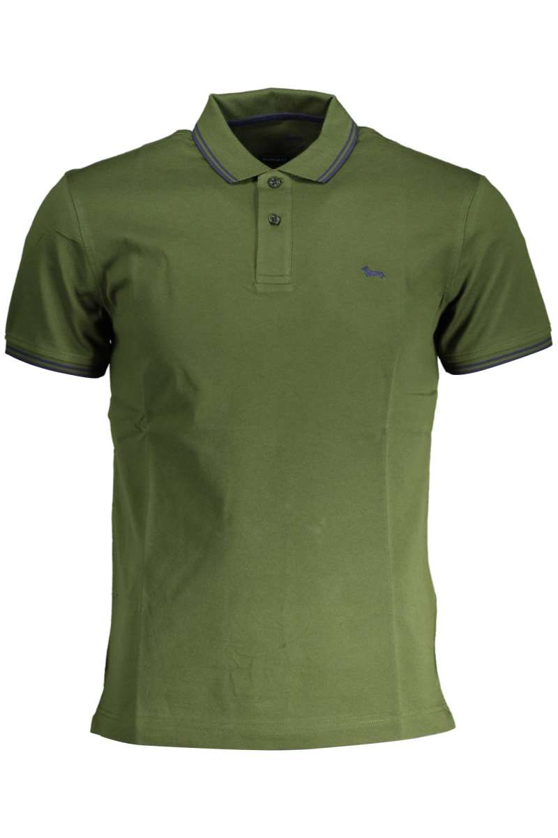 HARMONT & BLAINE Ανδρικό πόλο μπλουζάκι κοντό μανίκι πράσινο LNJ010 021148_629