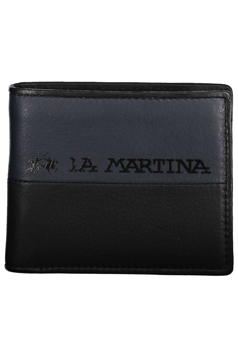 LA MARTINA Ανδρικό πορτοφόλι μαύρο LMPU00317M_NERO