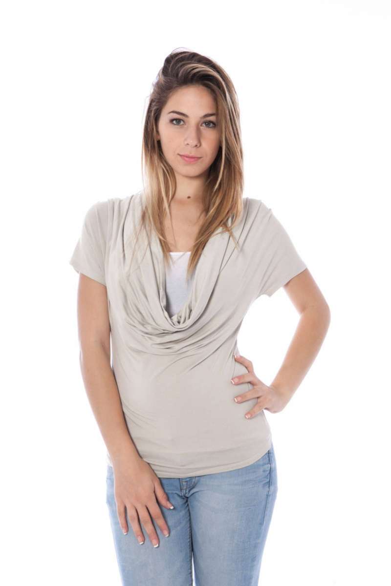 NANCY N. A28017 Γυναικείο μπλουζάκι κοντό μανίκι