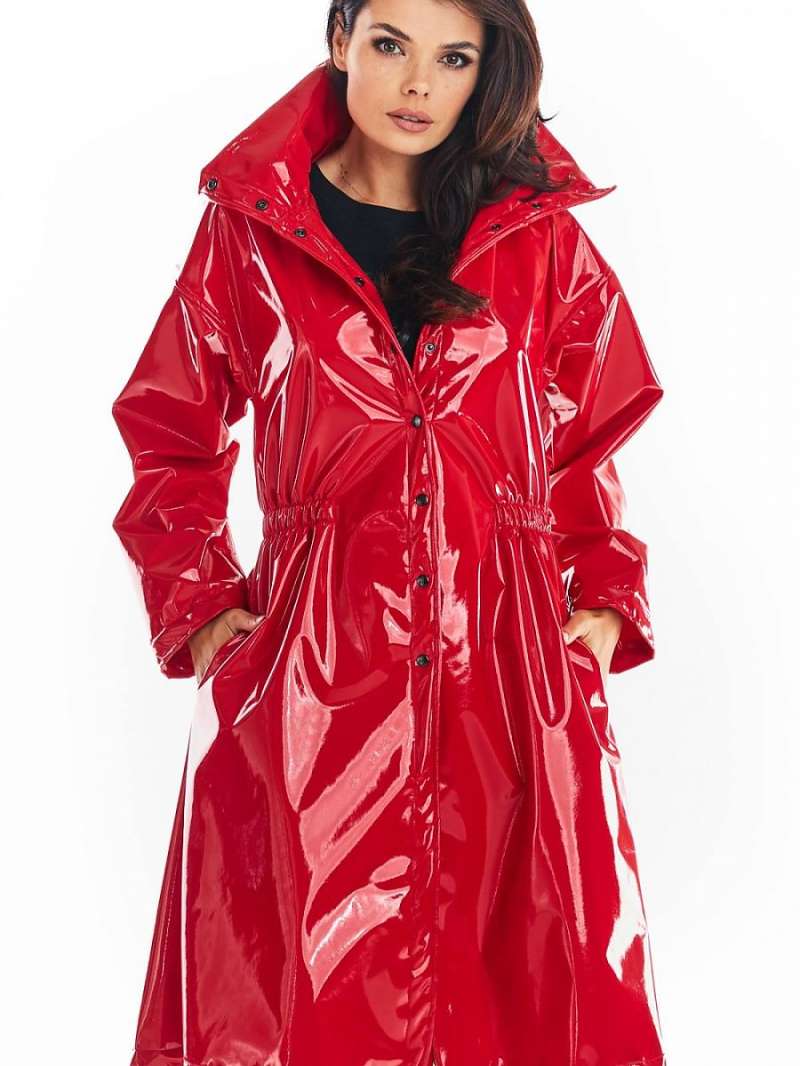 Awama Γυναικείο παλτό A382 Red