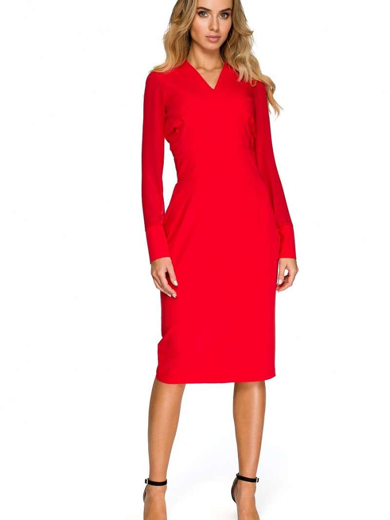  Γυναικείο φόρεμα  Stylove  S136 κόκκινο 