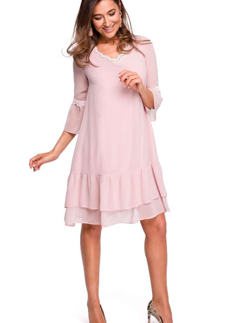  Γυναικείο φόρεμα  Stylove  S160 ροζ 