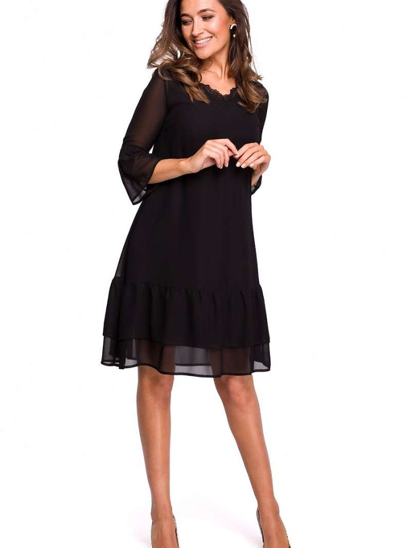  Γυναικείο φόρεμα  Stylove  S160 μαύρο 
