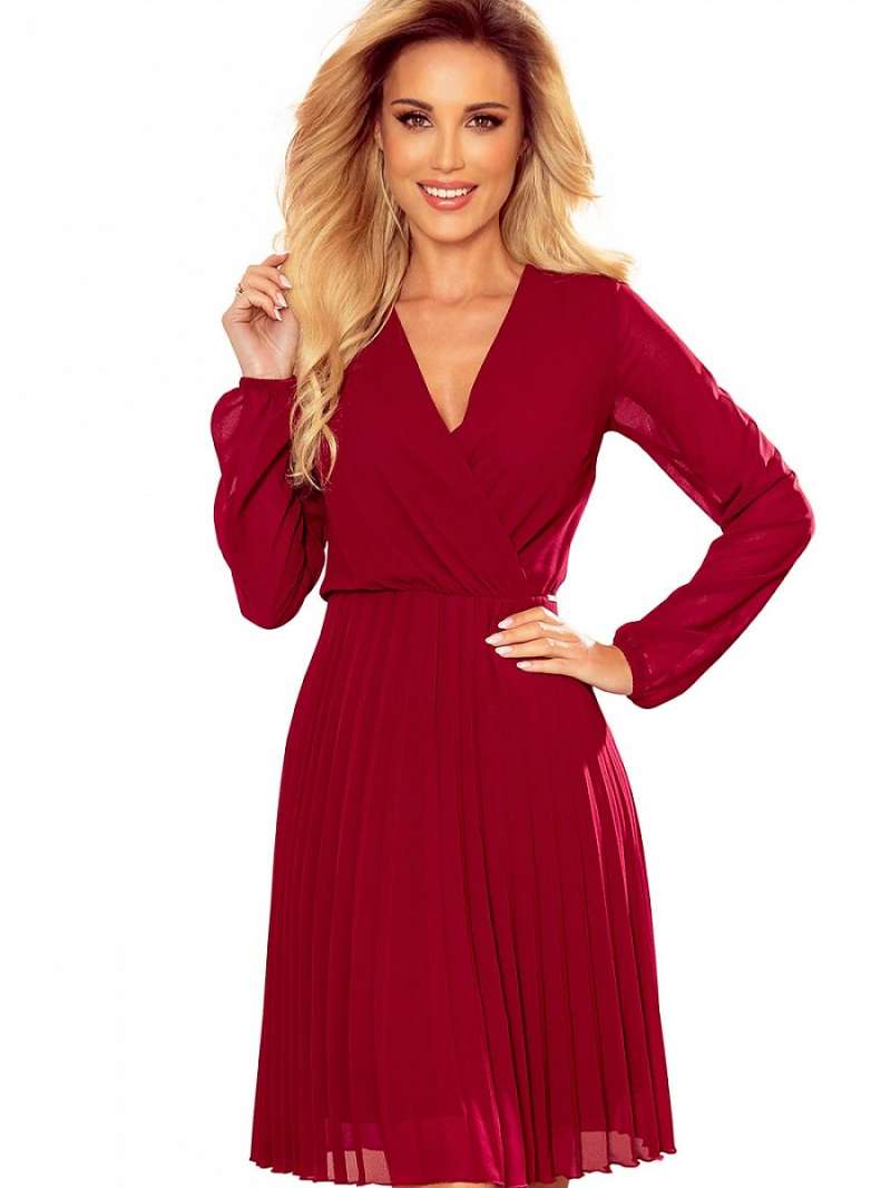  Γυναικείο φόρεμα  Numoco  313-8 κόκκινο 