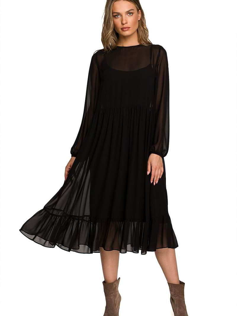  Γυναικείο φόρεμα  Stylove  S319 μαύρο 